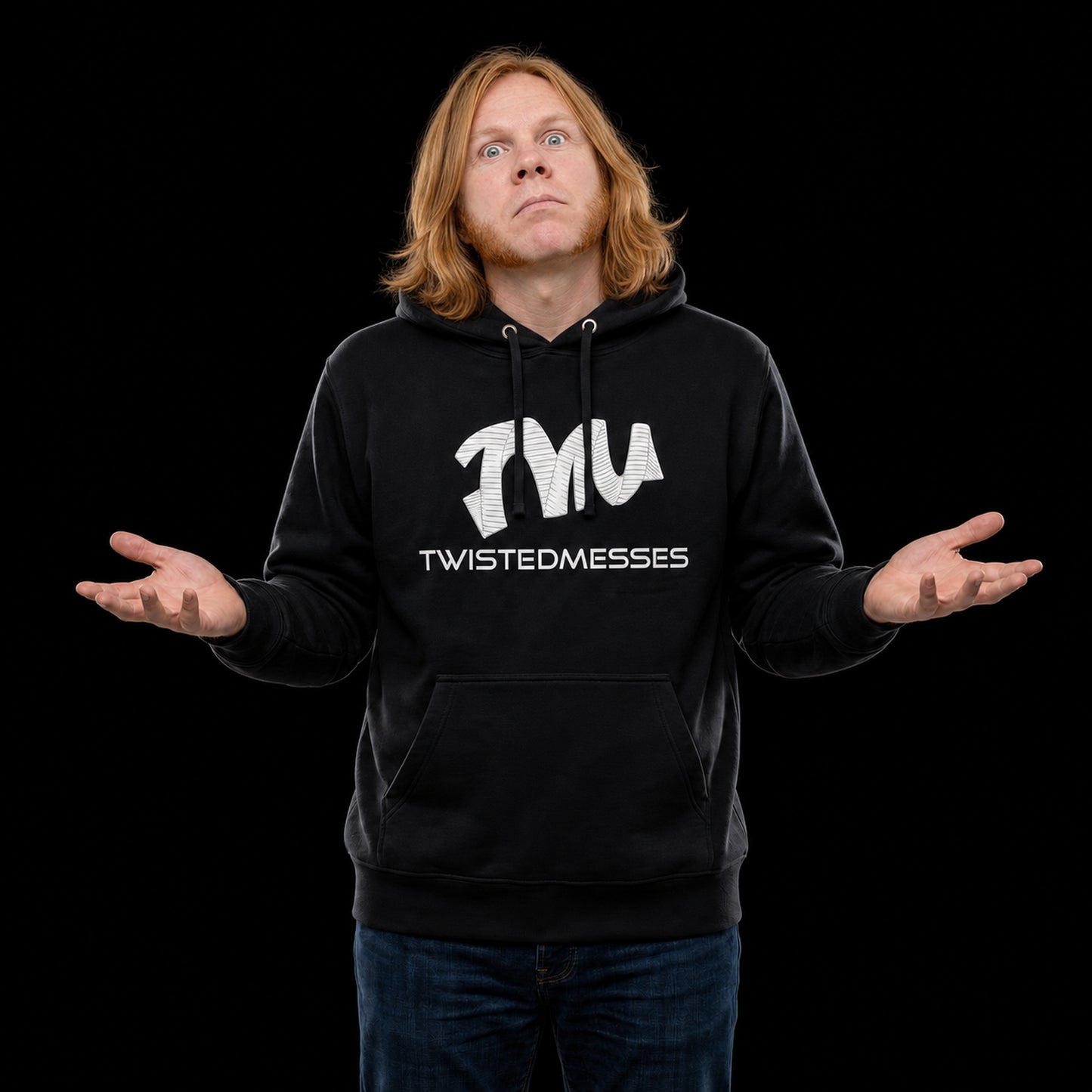 Twisted Messes Hoodie - Classic Logo - Black - Hover