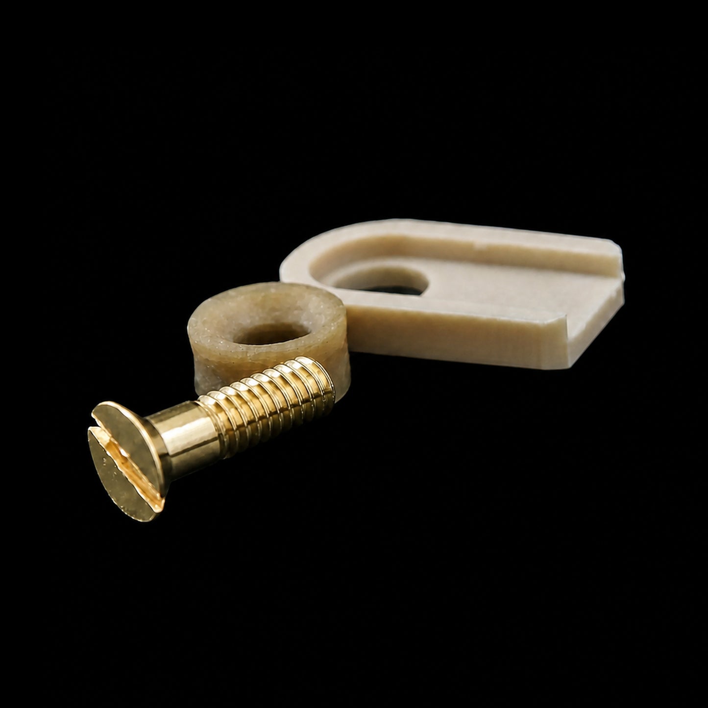 Replacement Parts for TMSquared (TM²) - gold contact pin and two PEEK insulators
