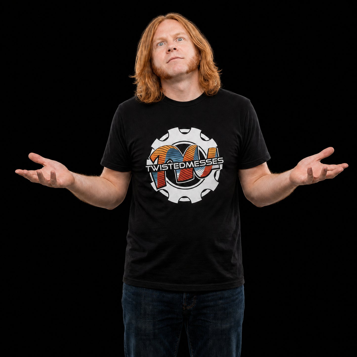 Twisted Messes T-Shirt - TM² Edition - Black Modeled View