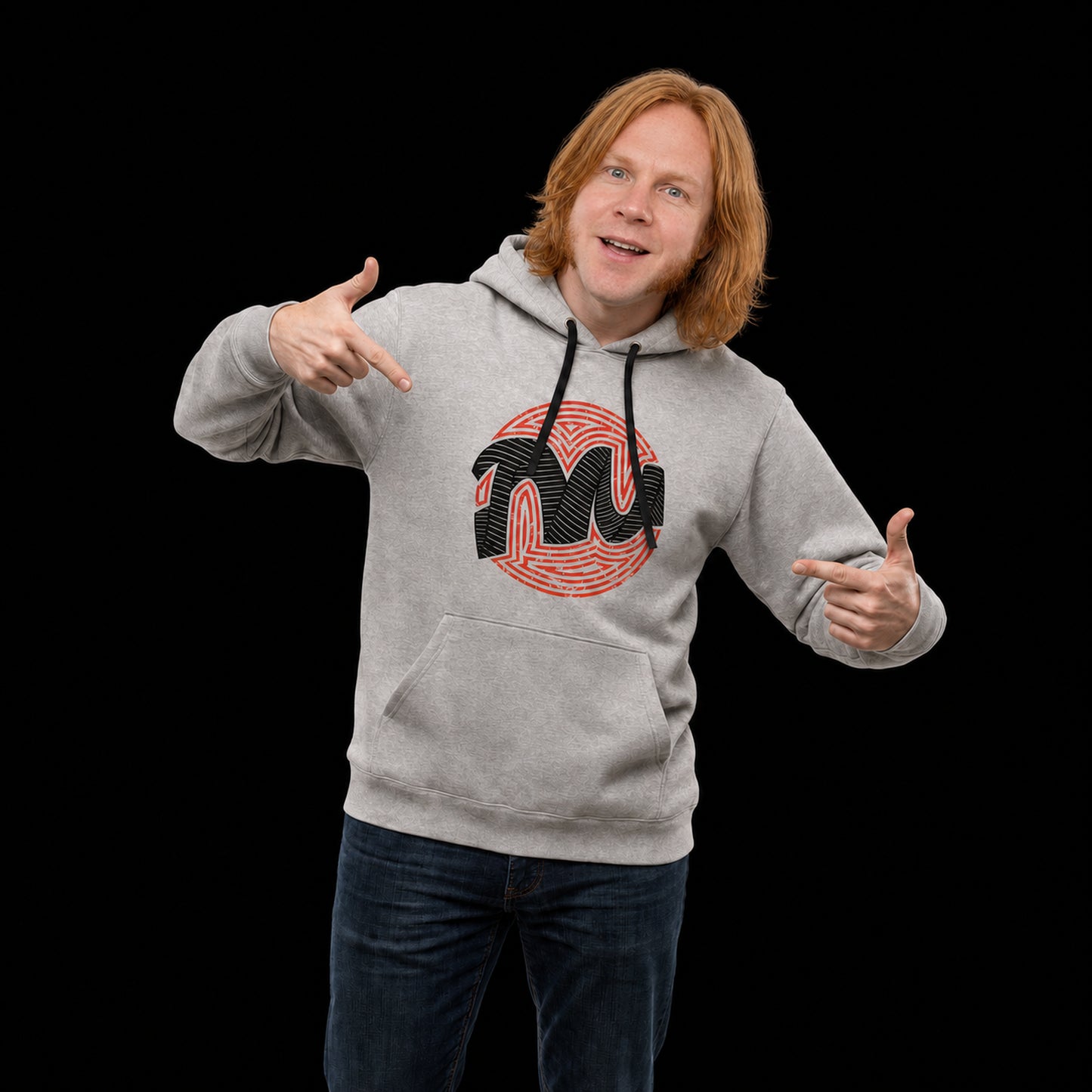 Twisted Messes Hoodie - Circular Logo - Gray - Hover