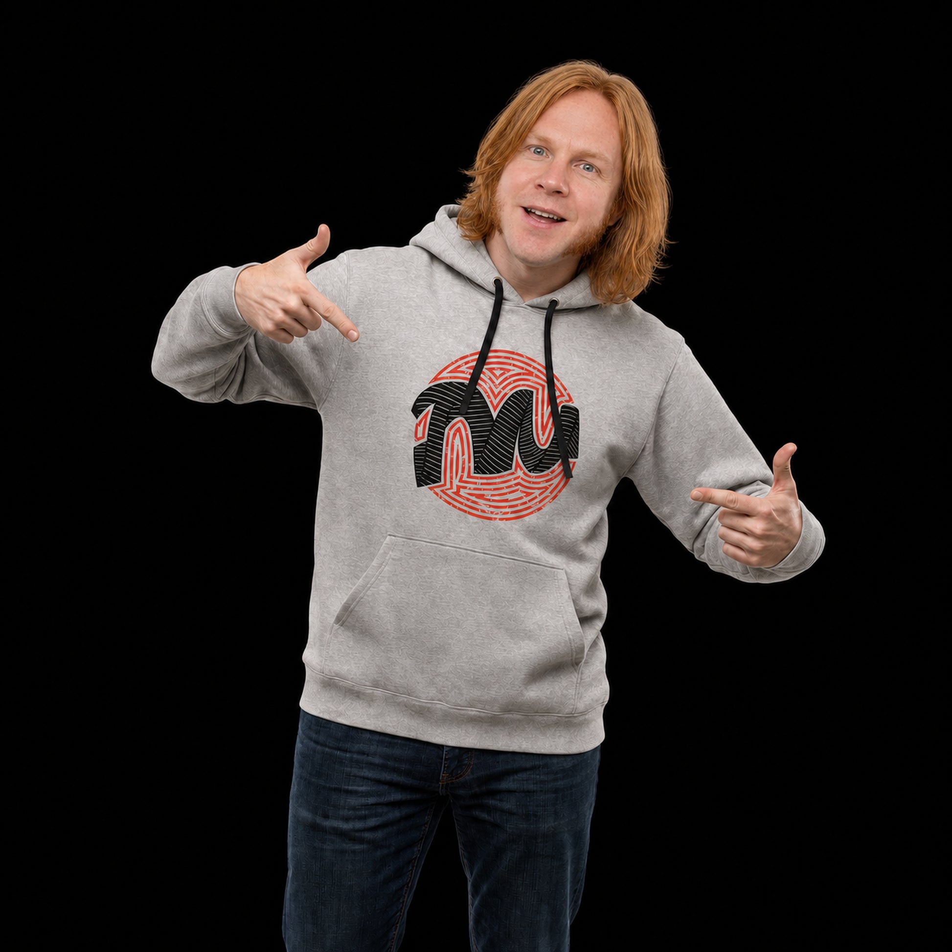 Twisted Messes Hoodie - Circular Logo - Gray - Hover