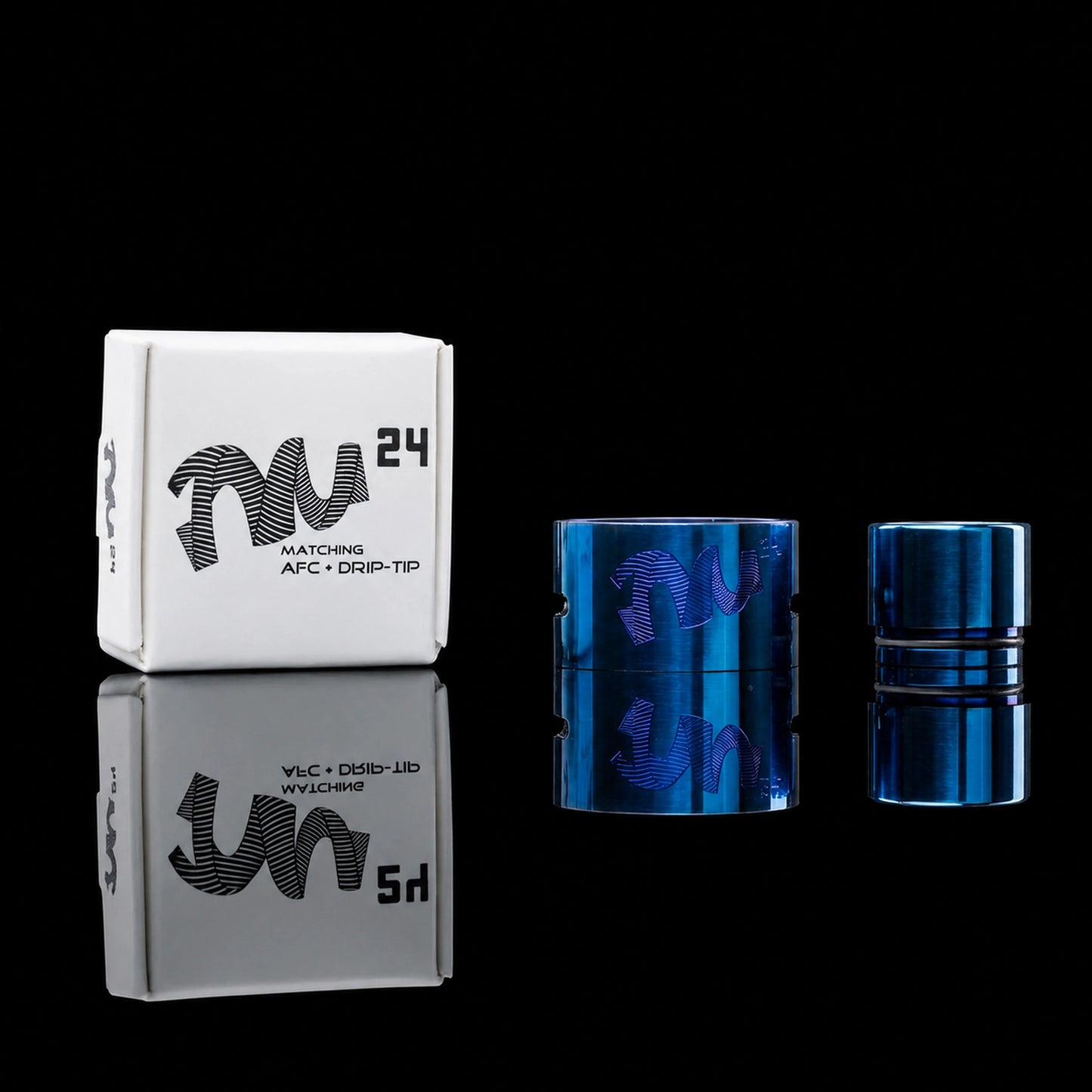 AFC Ring Drip-Tip Combo for TM24 - Stainless Blue