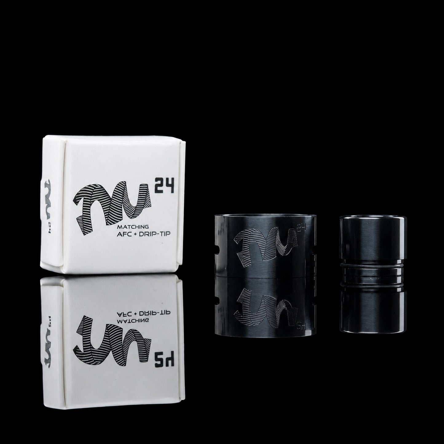 AFC Ring Drip-Tip Combo for TM24 - Stainless Glossy Black